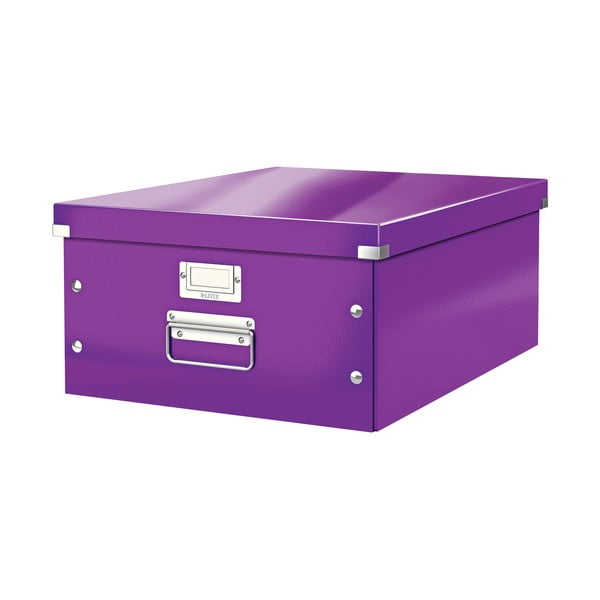 Fioletowe pudełko do przechowywania Leitz Universal, dł. 48 cm