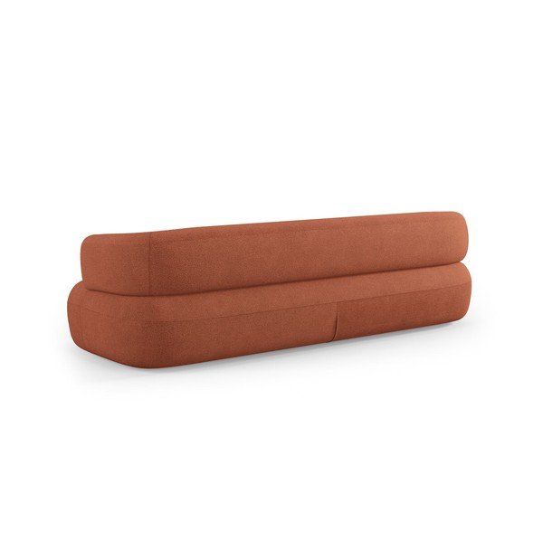 Sofa z materiału bouclé w kolorze terakoty 200 cm Jenny – Micadoni -image-4
