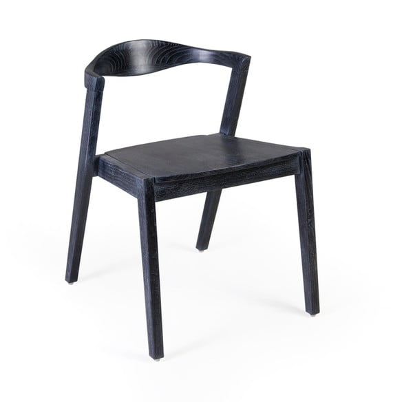 Czarne krzesło z drewna Sungkai Moycor Arco