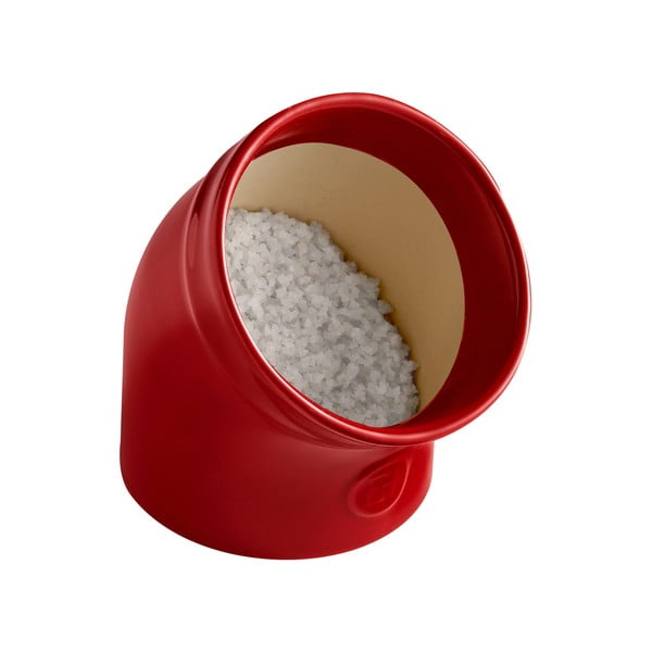Czerwony ceramiczny pojemnik na sól Emile Henry-image-1
