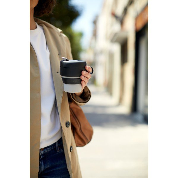 Czarny kubek termiczny 400 ml To Go – Lékué-image-3