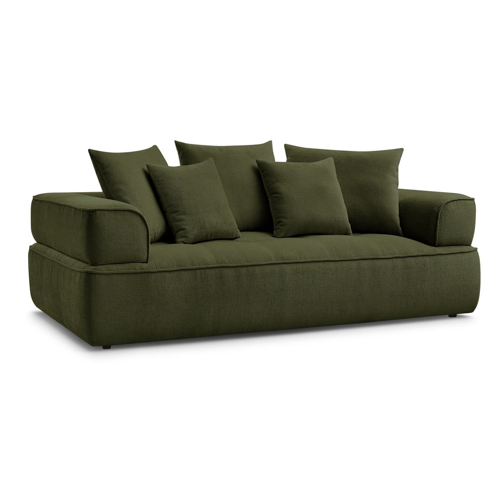 Zielona sofa z tkaniny szenilowej 237 cm Whesley – Bobochic Paris (zdjęcie 10)