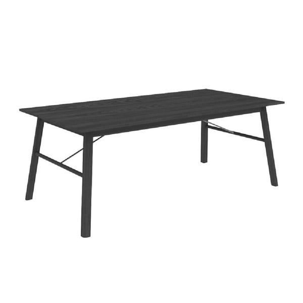 Czarny stół Interstil Carver, 200x100 cm