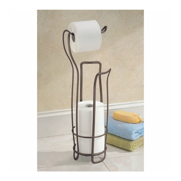 Stalowy stojak na papier toaletowy w kolorze brązu Axis – iDesign-image-1