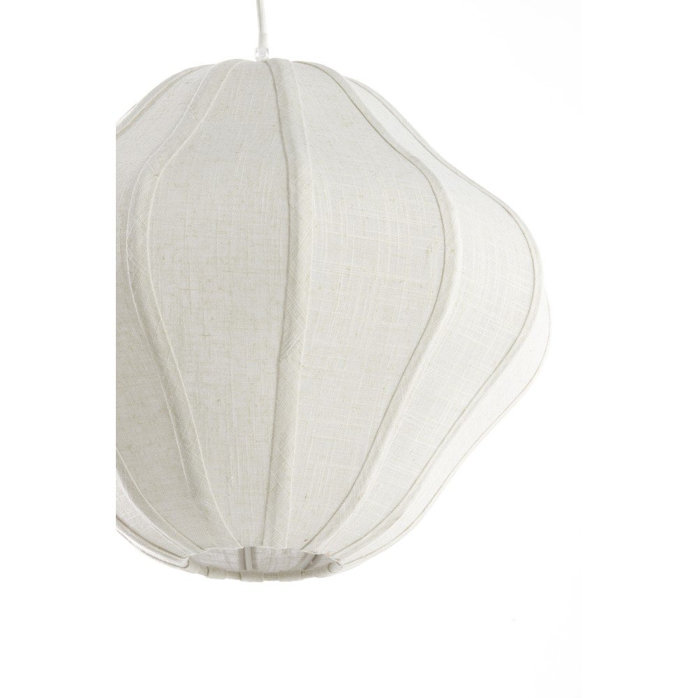 Kremowa lampa wisząca z tekstylnym kloszem ø 10 cm Sukau – Light & Living (zdjęcie 5)