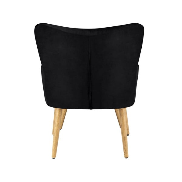Czarny aksamitny fotel Coco – Støraa-image-2