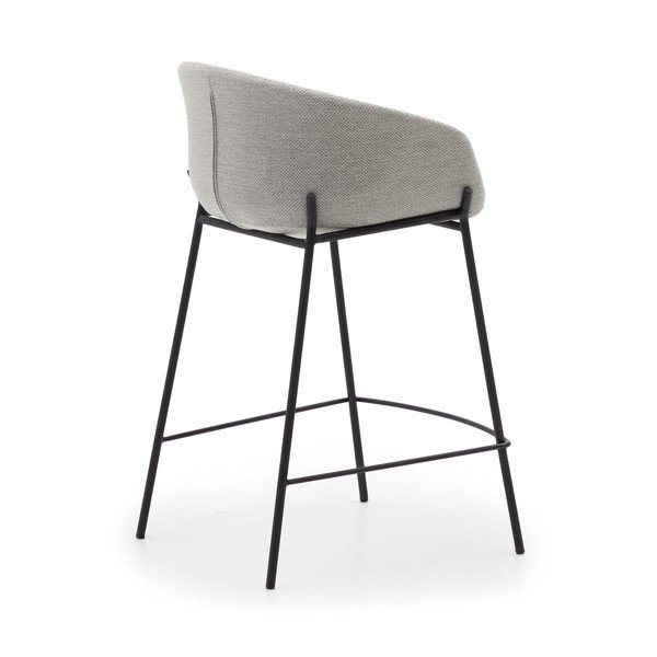 Jasnoszare hokery zestaw 2 szt. (wysokość siedziska 65 cm) Yvette – Kave Home-image-4