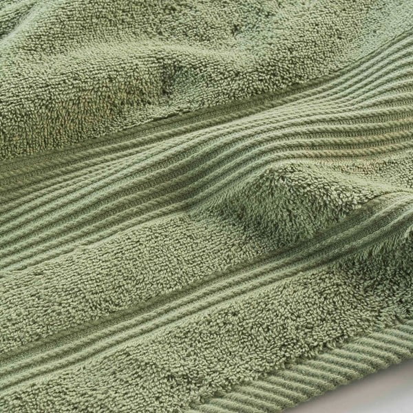 Bawełniany ręcznik kąpielowy frotte w kolorze khaki 90x150 cm Tendresse – douceur d'intérieur-image-2