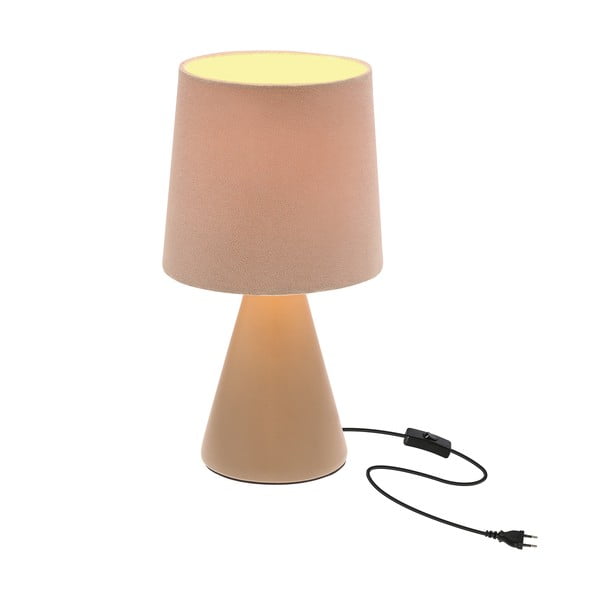 Beżowa lampa stołowa z tekstylnym kloszem (wysokość 24,5 cm) Satti – Candellux Lighting-image-2