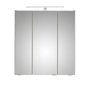 Szara wisząca szafka łazienkowa z lustrem 65x70 cm Set 357 – Pelipal