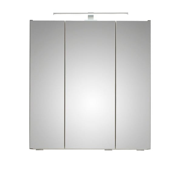 Szara wisząca szafka łazienkowa z lustrem 65x70 cm Set 357 – Pelipal