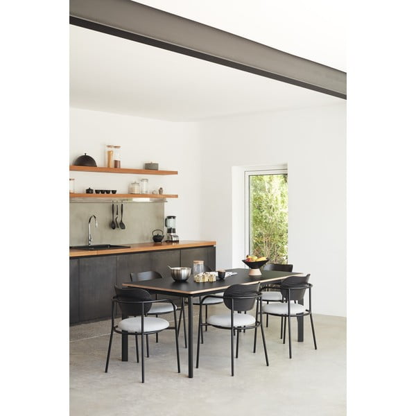 Czarno-szare krzesło w dekorze jesionu Eclipse – Teulat-image-1