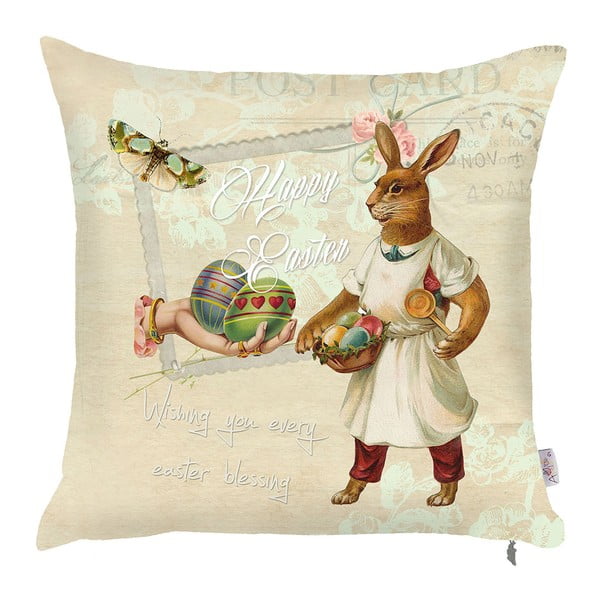 Poszewka na poduszkę Apolena Happy Easter Rabbit, 43x43 cm