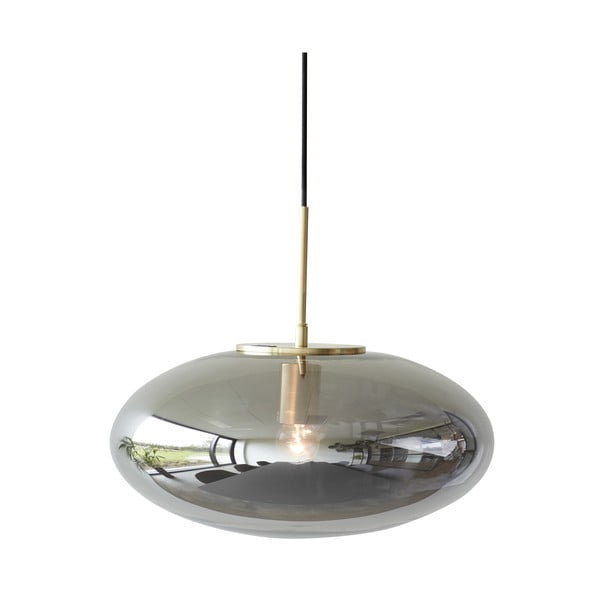 Szara lampa wisząca ze ściemniaczem ze szklanym kloszem ø 40 cm Reflect – Hübsch