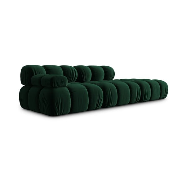 Zielona aksamitna sofa 282 cm Bellis – Micadoni Home-image-3