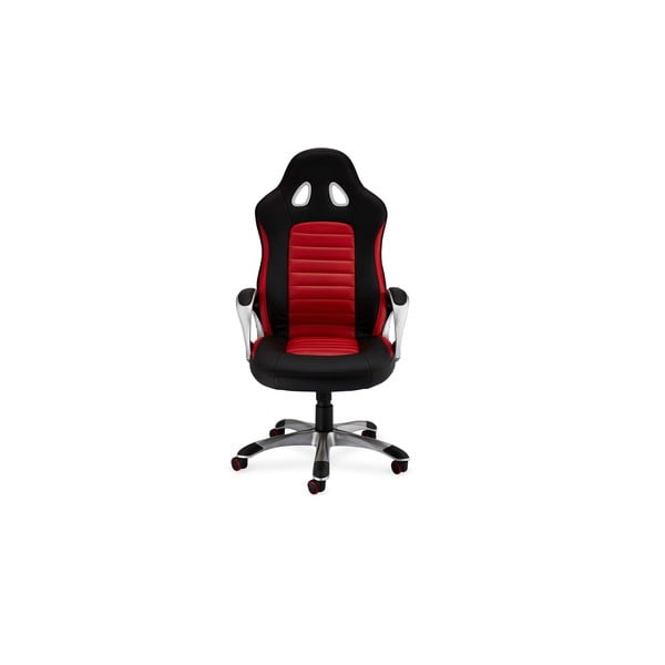 Czerwono-czarny fotel biurowy Furnhouse Speedy 2