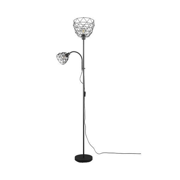 Czarna lampa stojąca z metalowym kloszem (wys. 180 cm) Haval – Trio-image-4