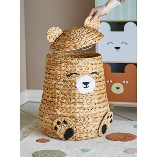 Dziecięcy kosz na zabawki z hiacyntu wodnego w naturalnym kolorze ø 40x57 cm Timone – Bloomingville Mini-image-2