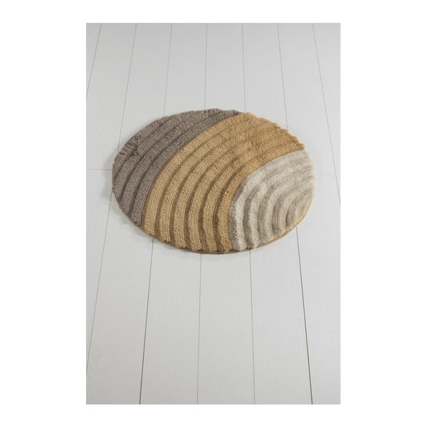 Brązowy dywanik łazienkowy Well Cap, ⌀ 90 cm