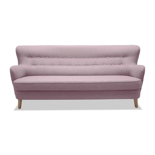 Różowa sofa 3-osobowa Vivonita Eden