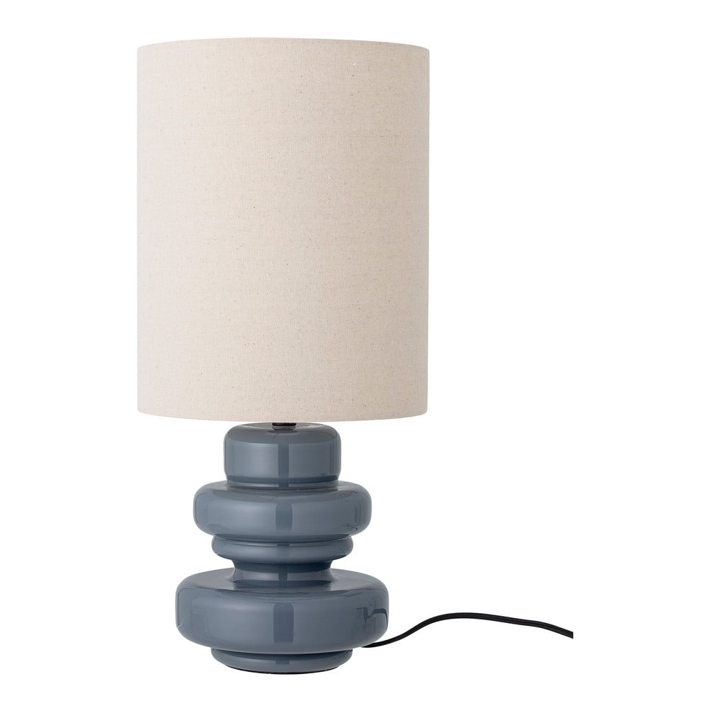 Niebieska lampa stołowa z tekstylnym kloszem (wysokość 51 cm) Fabiola – Bloomingville