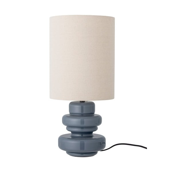 Niebieska lampa stołowa z tekstylnym kloszem (wysokość 51 cm) Fabiola – Bloomingville
