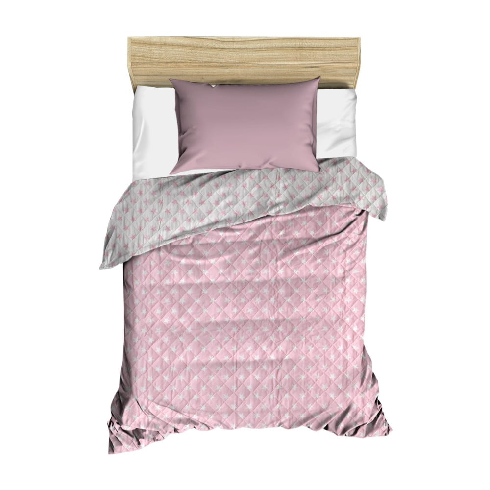 Różowa pikowana narzuta na łóżko Cihan Bilisim Tekstil Amanda, 160x230 cm