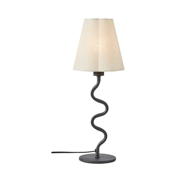 Beżowa metalowa lampa stołowa z tekstylnym kloszem (wysokość 41 cm) Veya – Markslöjd