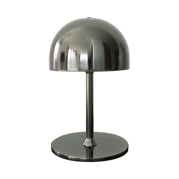 Ciemnoszara lampa stołowa LED ze zdalnym sterowaniem i metalowym kloszem (wysokość 22 cm) Tim – Sirius