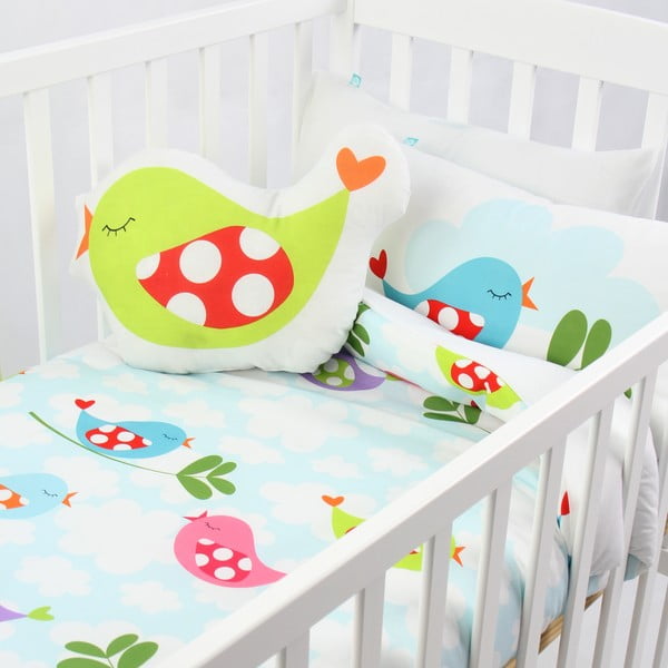 Dziecięca pościel bawełniana z poszewką na poduszkę Mr. FoxLittle Birds, 100x120 cm-image-2