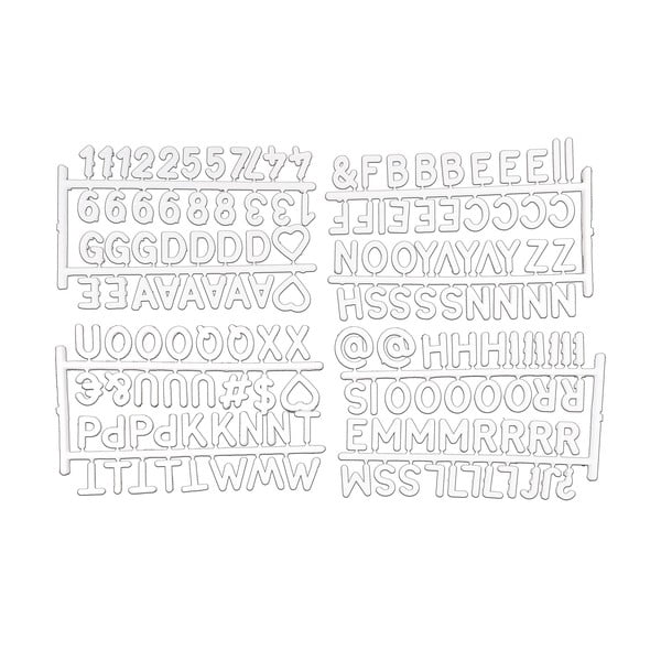 Białe litery na pudełka do przechowywania 11.5x20x3 cm – Homéa