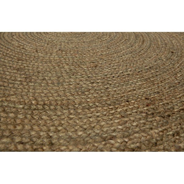 Zielony dywan z juty WOOOD Ross, ø 150 cm-image-1
