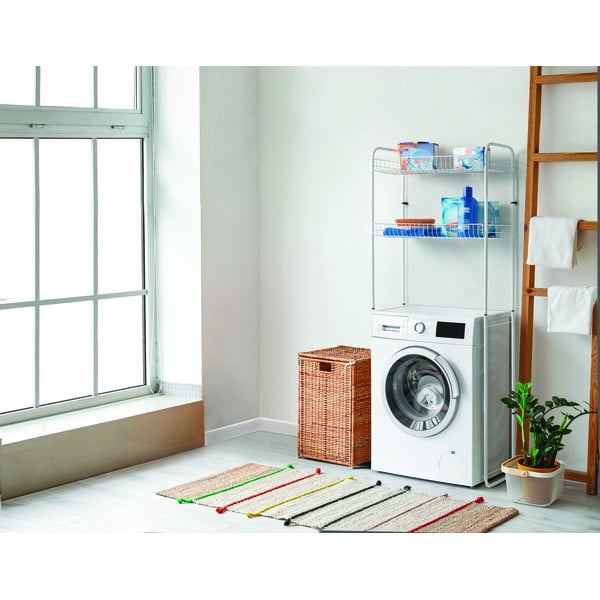 Biała dwupoziomowa półka nad pralką Sky Wash - Metaltex-image-1