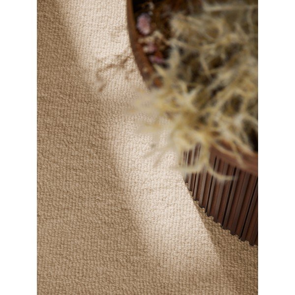 Wełniany okrągły dywan tkany ręcznie w naturalnym kolorze ø 160 cm Puristic Knots – Elle Decoration-image-3