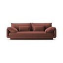 Różowa aksamitna sofa 220 cm Torino – Micadoni 