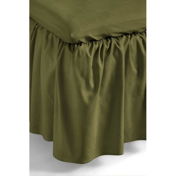 Narzuta z bawełny organicznej w kolorze khaki 90x200 cm Zack – Jotex