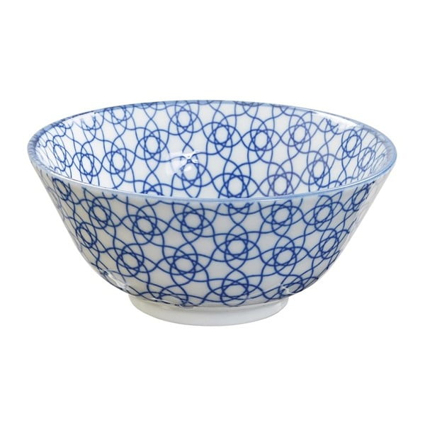 Niebieska miseczka porcelanowa Tokyo Design Studio Stripe, ⌀ 15,2 cm