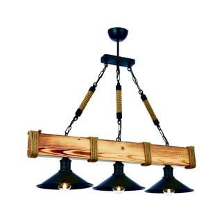 Lampa wisząca z drewna grabu Kütük Yanık