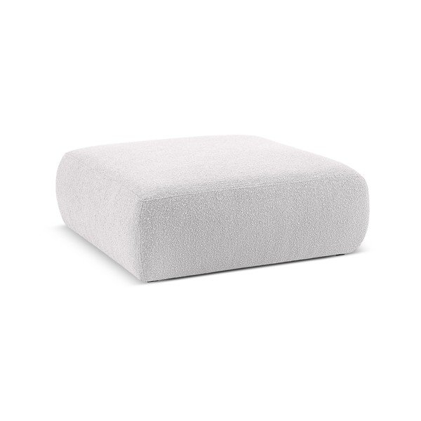 Jasnoszary puf z materiału bouclé Molino – Micadoni Home-image-1