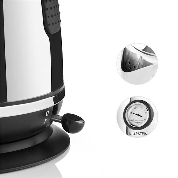 Czajnik elektryczny w kolorze srebra Klarstein Aquavita Chalet-image-3
