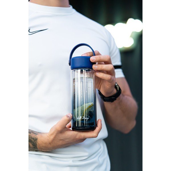 Niebieska szklana butelka 350 ml Fuori – Vialli Design-image-1