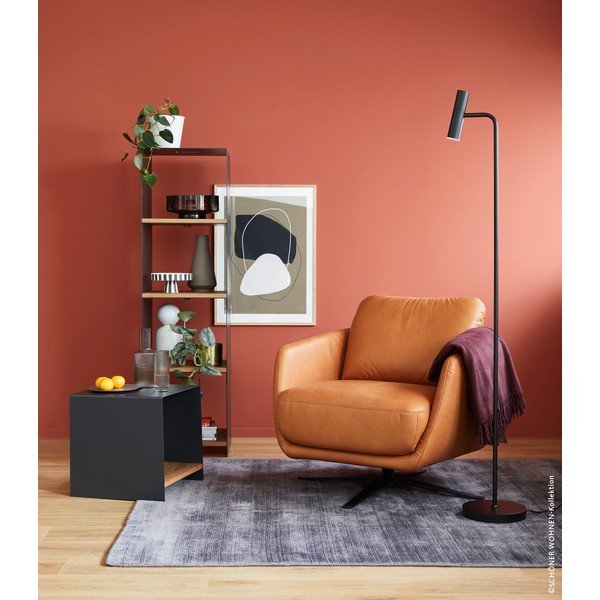 Czarna lampa stojąca LED ze ściemniaczem (wysokość 154 cm) Stina – Fischer & Honsel-image-2