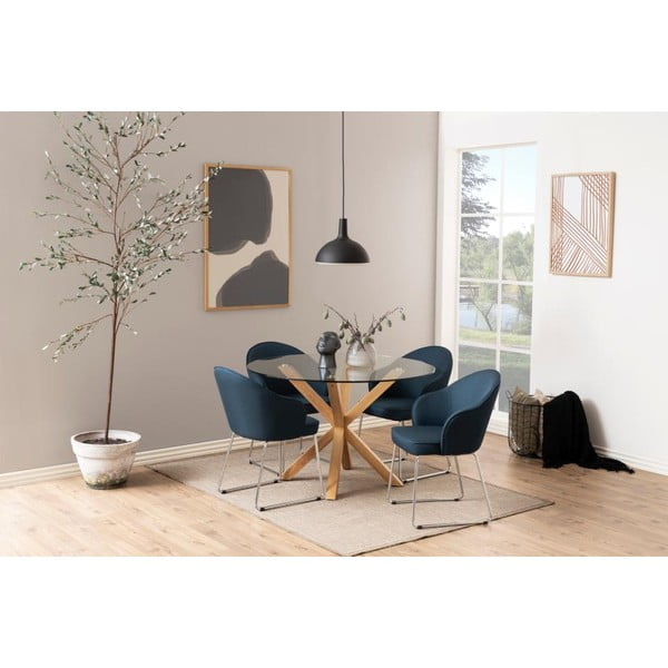 Stolik do jadalni ze szklanym blatem Actona Heaven, ⌀ 119 cm-image-3