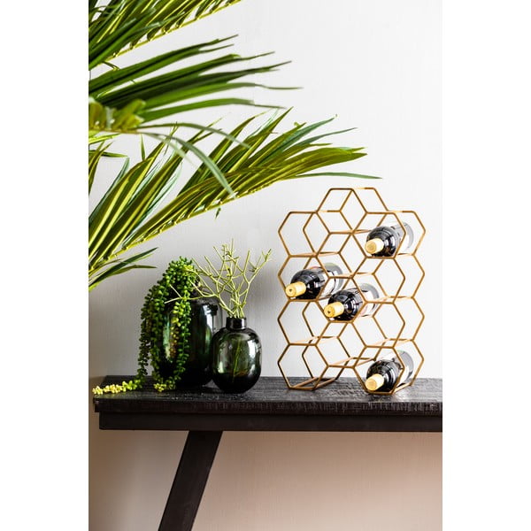 Metalowy regał na wino w kolorze brązu na 12 butelek Salbris – Light & Living-image-1