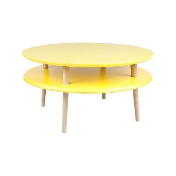 Stolik kawowy UFO 35x70 cm, żółty