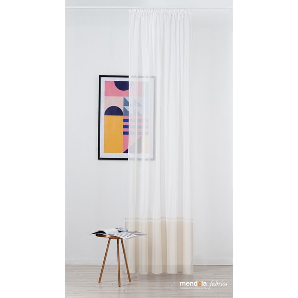 Biało-beżowa firanka 300x260 cm Sanova – Mendola Fabrics