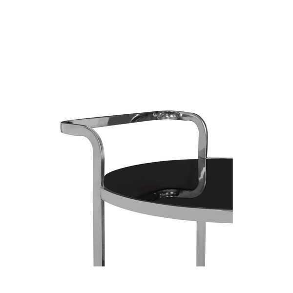 Barek na kółkach ze szklanym blatem ø 50 cm Ackley – Premier Housewares-image-3