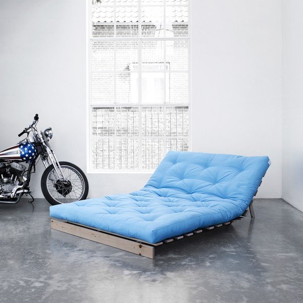 Sofa rozkładana Karup Roots Raw/Horizon Blue-image-1