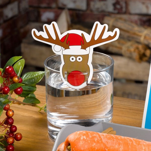 Zestaw 10 znaczników na szklanki Neviti Christmas Craft Rudoplh