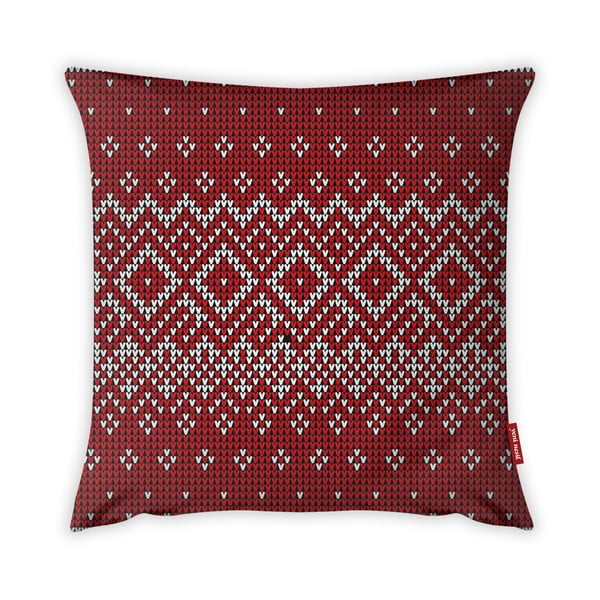 Poszewka na poduszkę Vitaus Christmas Period Red Pattern, 43x43 cm